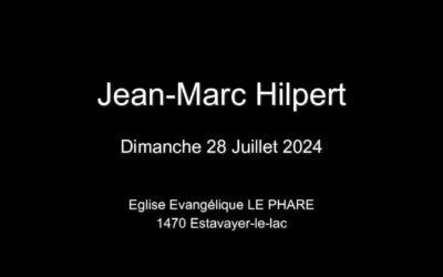 Dimanche 28 Juillet 2024  Jean-Marc Hilpert