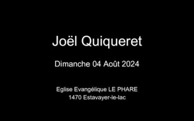 Dimanche 04 Août 2024  Joël Quiqueret