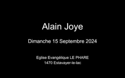 Dimanche 15 Septembre 2024  Alain Joye