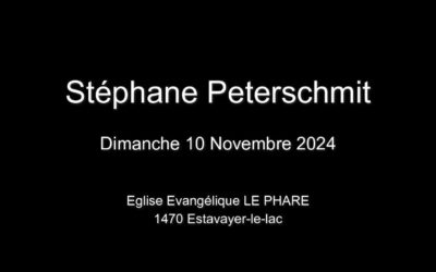 Dimanche 10 Novembre 2024  Stéphane Peterschmit