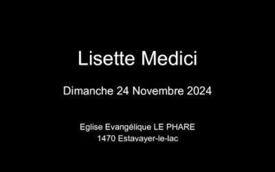 Dimanche 24 Novembre 2024  Lisette Medici