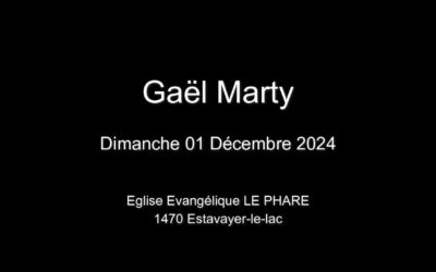 Dimanche 01 Décembre 2024  Gaël Marty