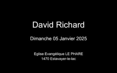Dimanche 05 Janvier 2025  David Richard