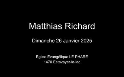 Dimanche 26 Janvier 2025  Matthias Richard