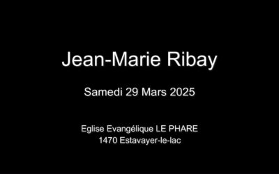 Samedi 29 Mars 2025  Jean-Marie Ribay