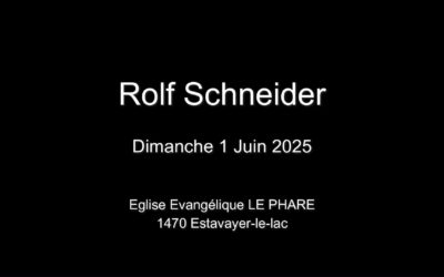 Dimanche 1 Juin 2025  Rolf Schneider